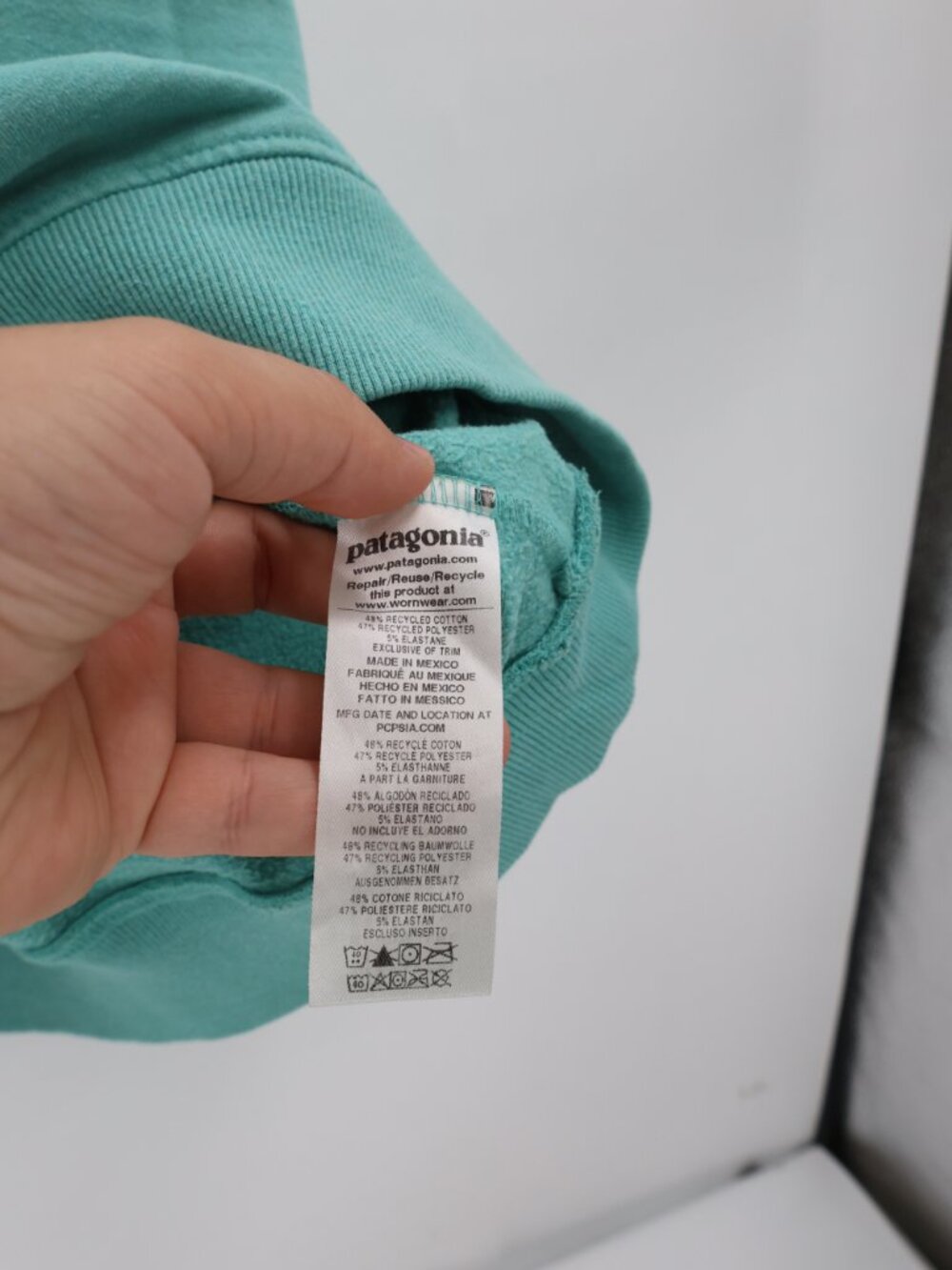 Patagonia Sweatshirt Men's 2XL P-6 Label Uprisal Crew Neck green Pullover shirt - Picture 4 of 12